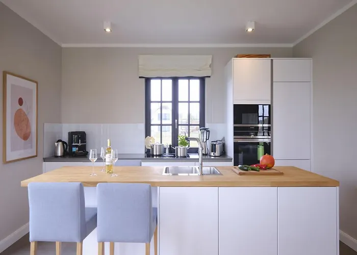 Reetland Am - Luxusplus Reetdachvilla Mit 4 Schlafzimmern, Sauna Und Kamin G15 펜션 드란스케